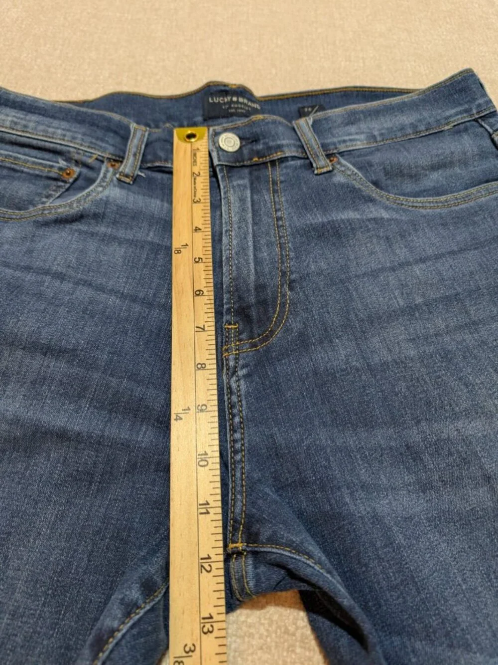Lucky Brand Men’s Blue Straight Leg Jeans Size 36x30 - Picture 10 of 10